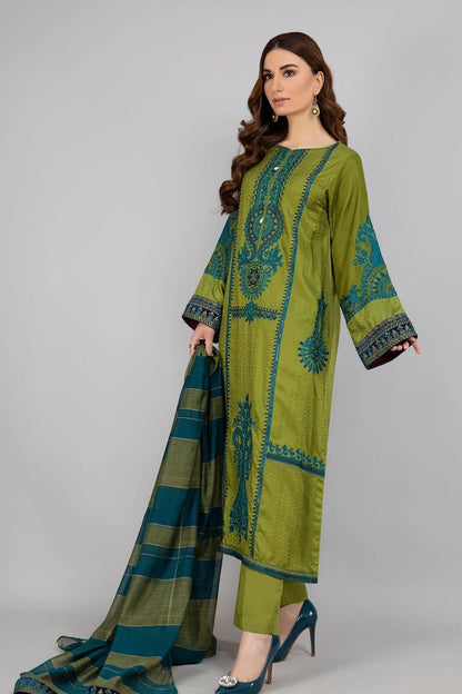 DFW-1068 Maria B Heavy Embroidery 3PC Dhanak Suit