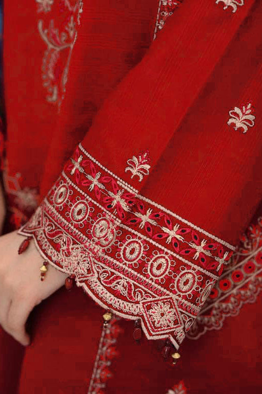 DFW-1136 A Sling Heavy  Embroidery 3PC Dhanak Suit