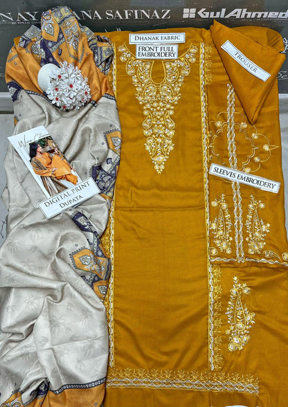DFW-1176 Izel Embroidery 3PC Dhanak Suit