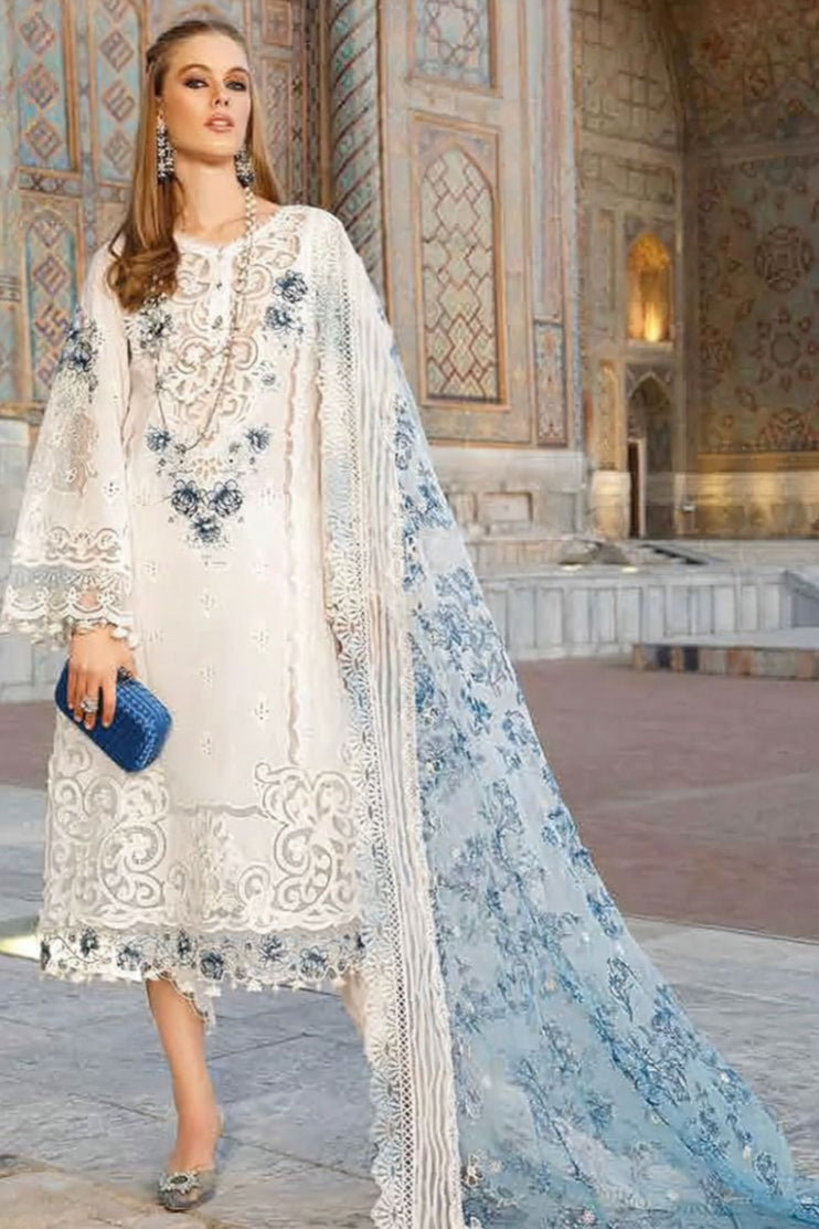 DFW-307 Baroque Heavy Embroidery 3Pc Lawn Dress