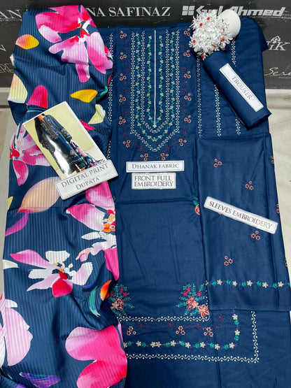 DFW-1074 Zara Shah Jahan Embroidery 3PC Dhanak Suit