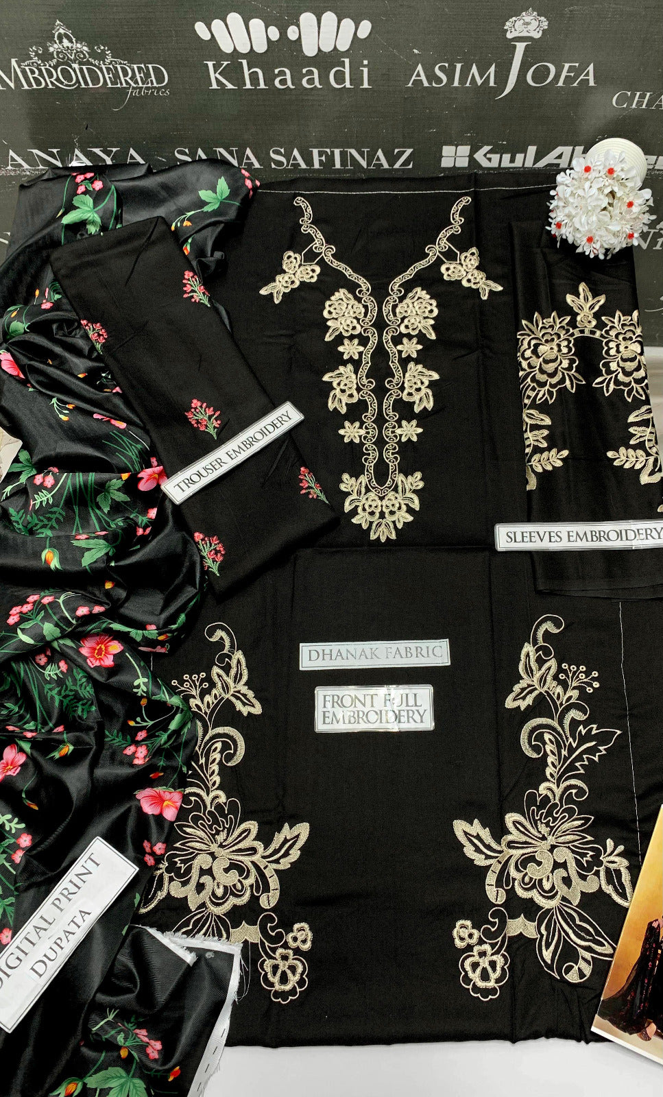DFW-894 Iznik Heavy Embroidery 3PC Dhanak Suit