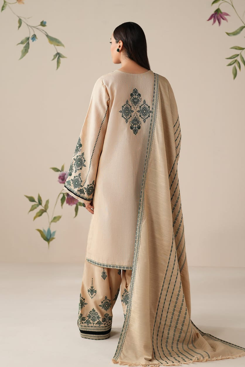 DFW-1211 Baroque Embroidery 3PC Dhanak Suit