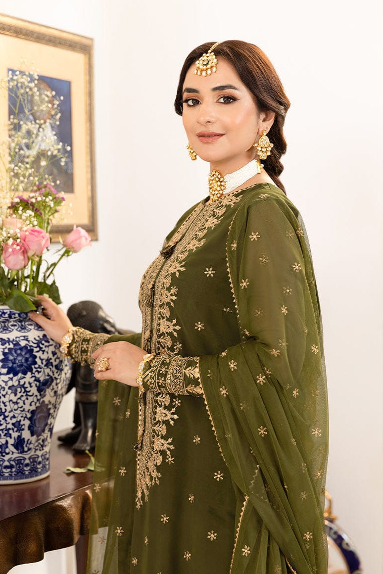 DFW-1153 Asim Jofa Heavy Embroidery 3PC Dhanak Suit