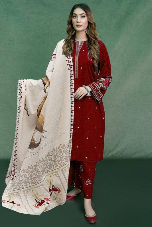 DFW-1108 Urge Embroidery 3PC Dhanak Suit