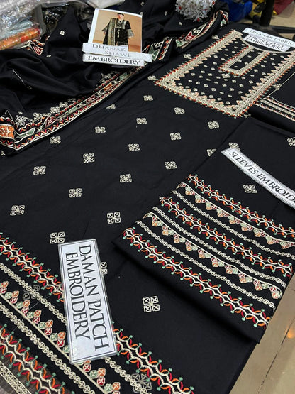 DFW-1228 Jazmin Embroidery 3PC Dhanak Suit