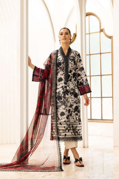 DFW-1042 Zainab Chottani Embroidery 3PC Karandi Suit