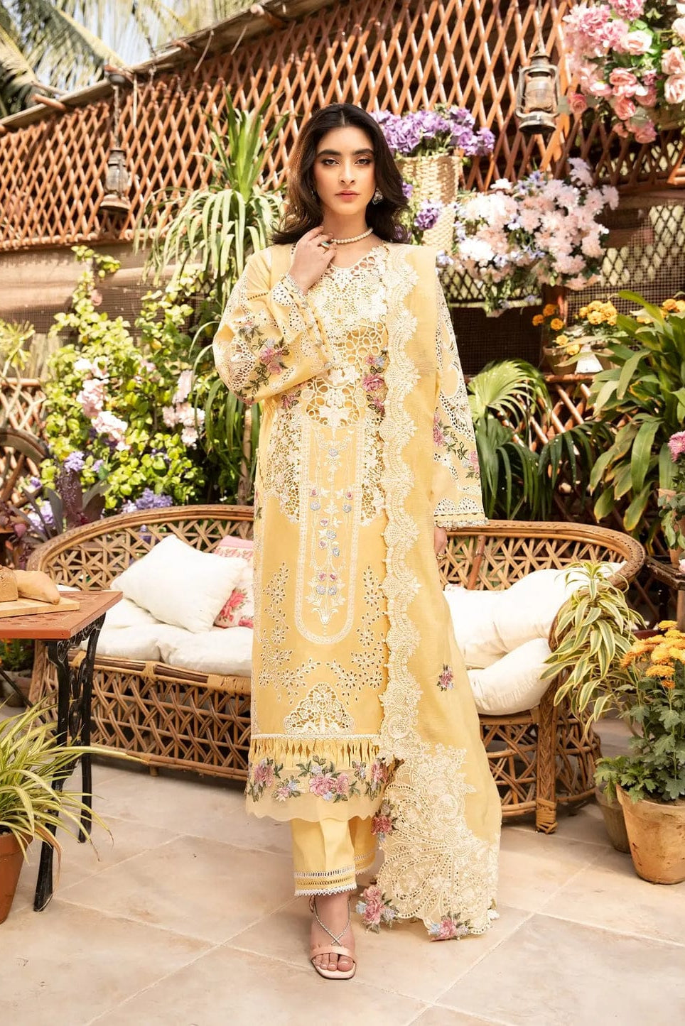 DFW-1288 Elaf Heavy Embroidery 3PC Lawn Suit