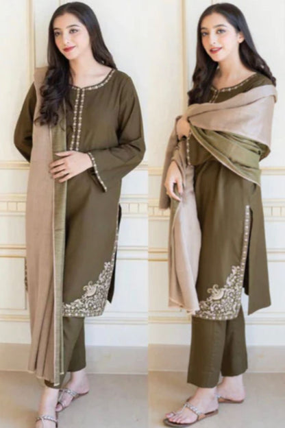 DFW-356 Maria B Embroidery 3Pc Lawn Suit