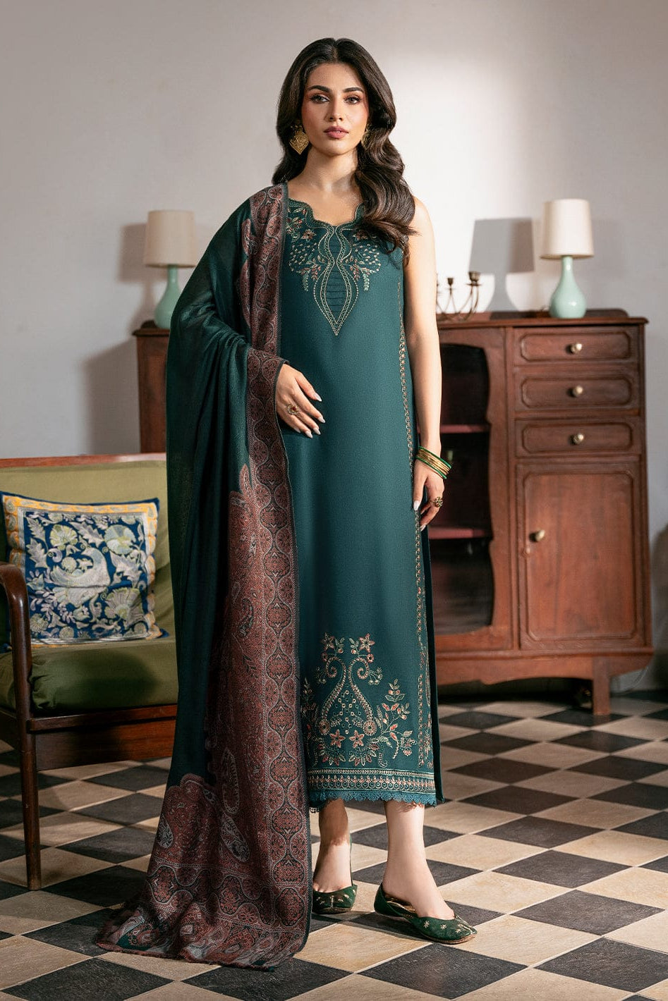 DFW-1261 Izel Embroidery 3PC Dhanak Suit