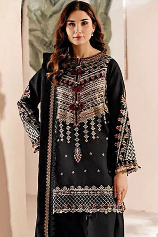 DFW-453 Florent Heavy Embroidery 3Pc Lawn Suit