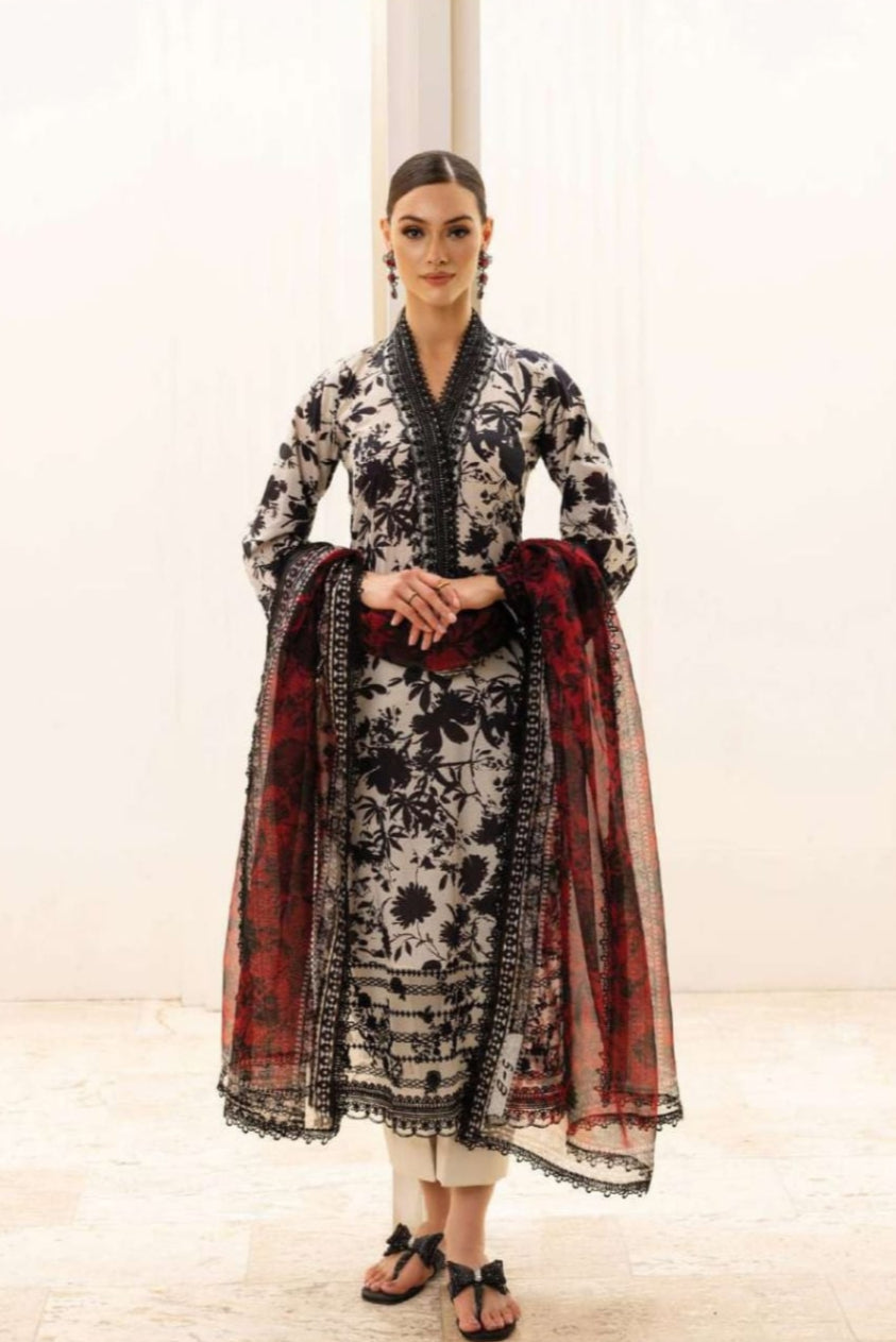 DFW-1042 Zainab Chottani Embroidery 3PC Karandi Suit