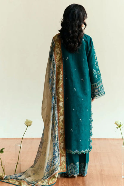 DFW-1075 Zara Shah Jahan Embroidery 3PC Dhanak Suit
