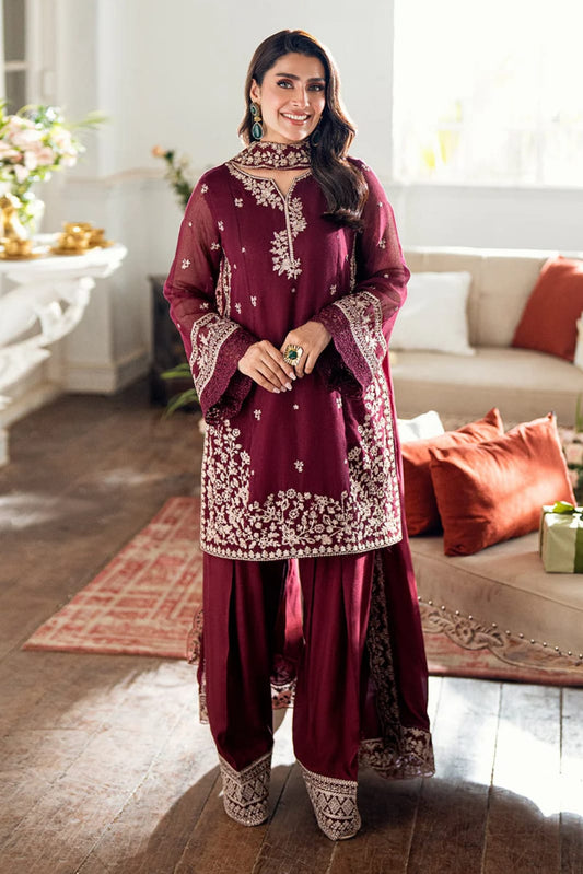 DFW-1119 Azure Heavy Embroidery 3PC Dhanak Suit