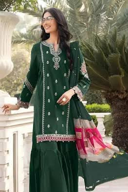DFW-708A Maria B Heavy Embroidery 3Pc Lawn Suit