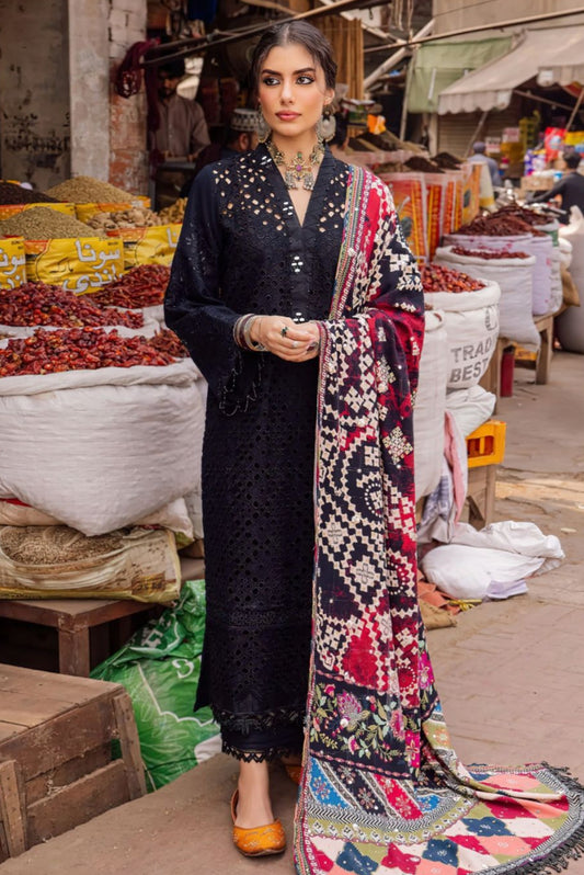 DFW-469 Nureh Heavy Embroidery 3Pc Lawn Suit