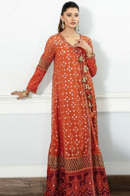 DFW-240 Maria B Heavy Embroidery 3Pc Lawn Dress