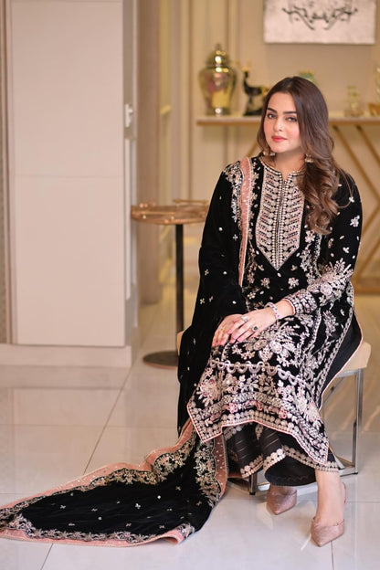 DFW-1348 Aneelas Heavy Embroidery 3PC Lawn Suit