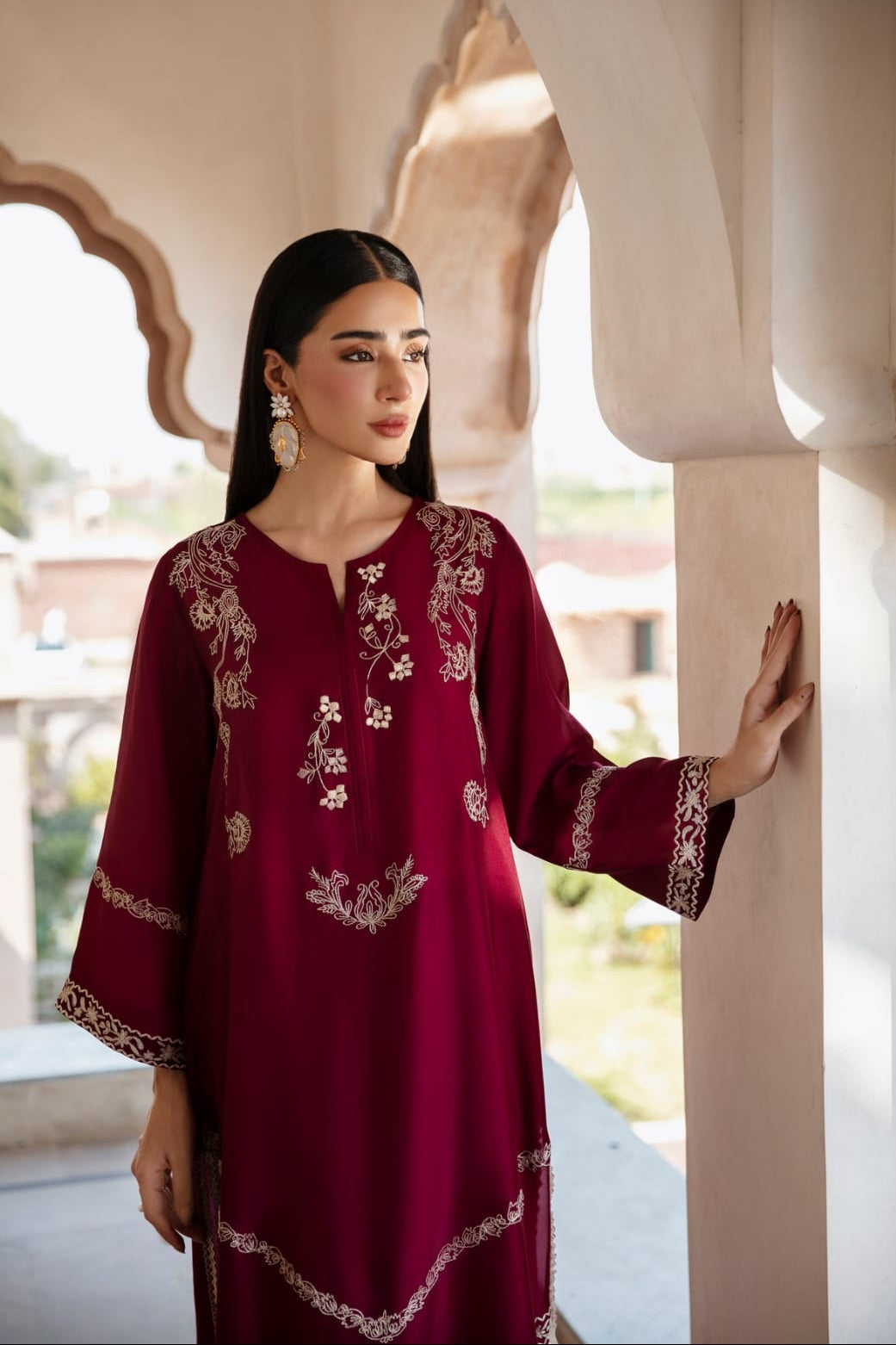 DFW-1239 Sobia Nazir Embroidery 2PC Dhanak Suit