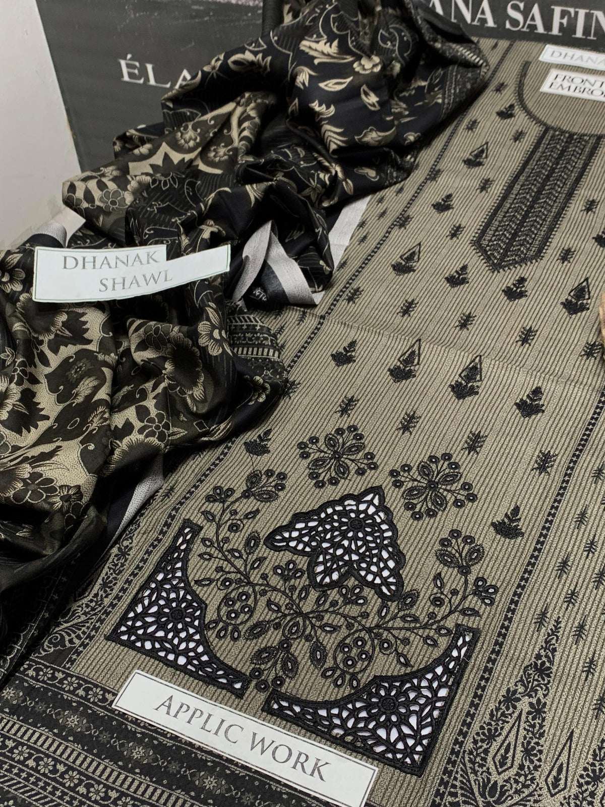 DFW-952 BJ Textile Heavy Embroidery 3PC Dhanak Suit