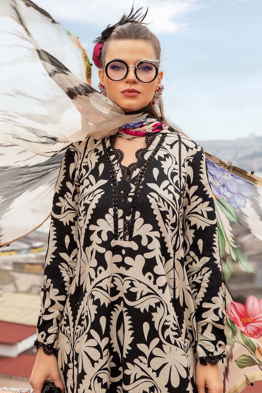 DFW-572 Maria B Heavy Embroidery 3Pc Lawn Suit