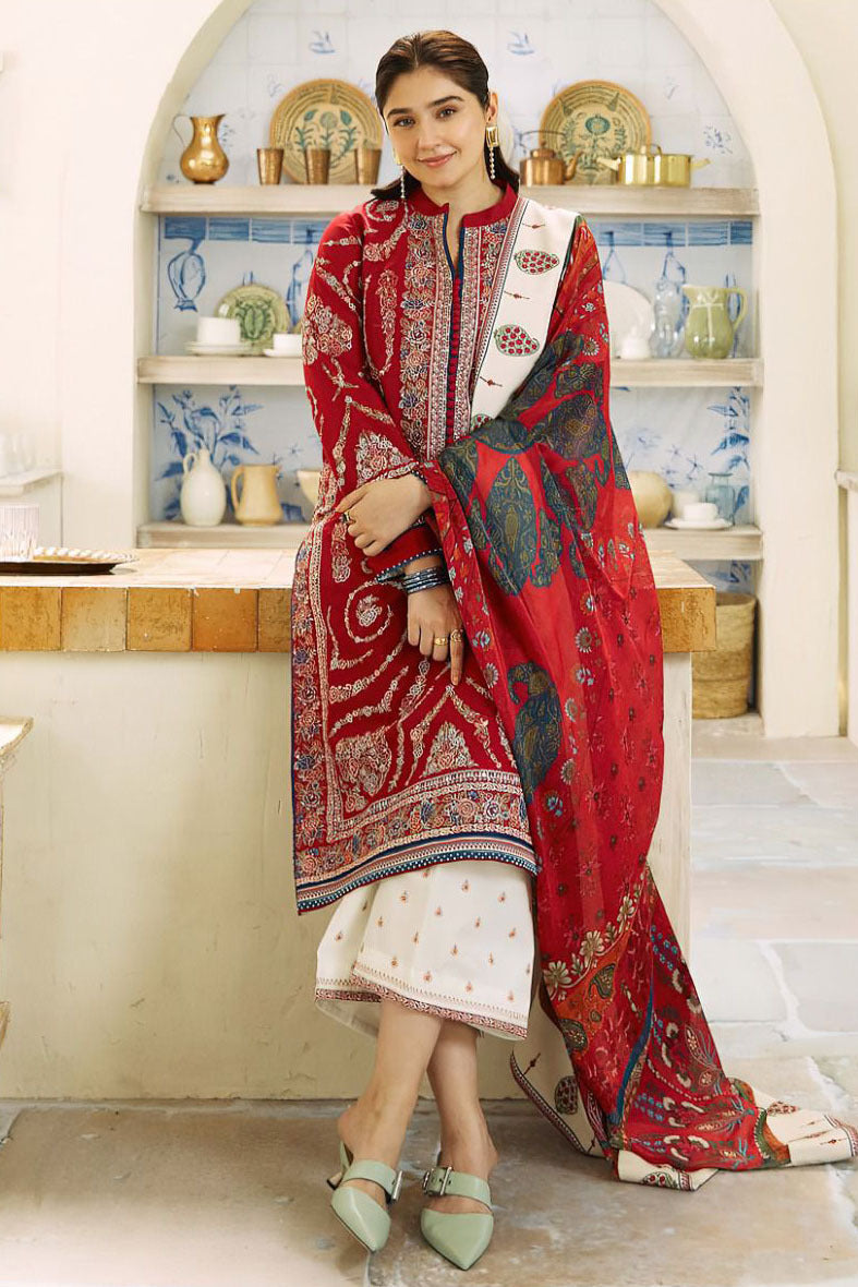 DFW-591 Zara Shah Jahan Heavy Embroidery 3Pc Lawn Suit