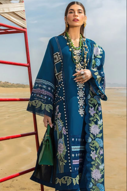 DFW-387 Crimson Heavy Embroidery 3Pc Lawn Suit