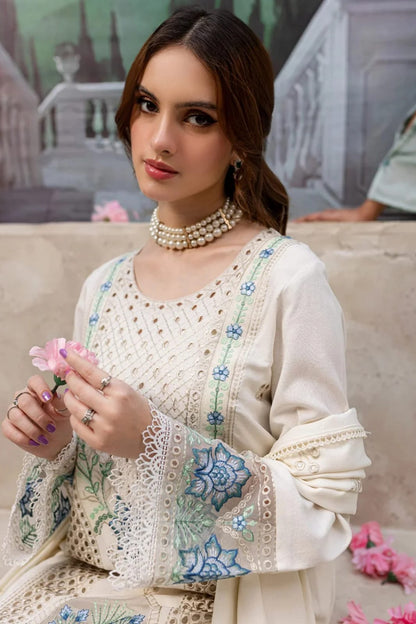 DFW-1002 Qalamkar Heavy Embroidery 3PC Dhanak Suit