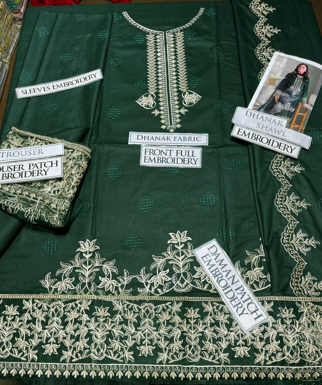 DFW-1203 Mirana Embroidery 3PC Dhanak Suit