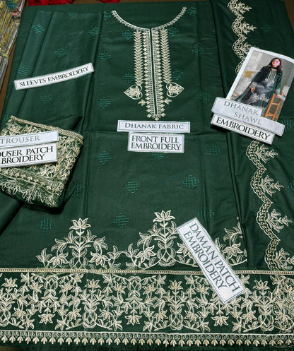 DFW-1203 Mirana Embroidery 3PC Dhanak Suit