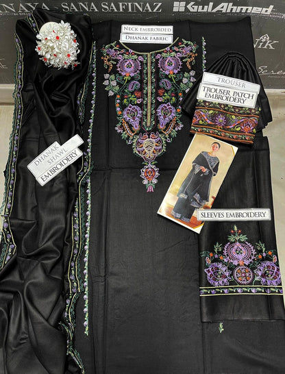 DFW-1098 Zara Shah Jahan Embroidery 3PC Dhanak Suit