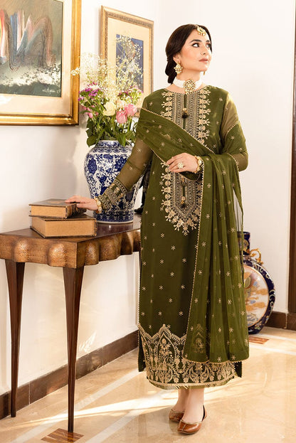 DFW-1153 Asim Jofa Heavy Embroidery 3PC Dhanak Suit