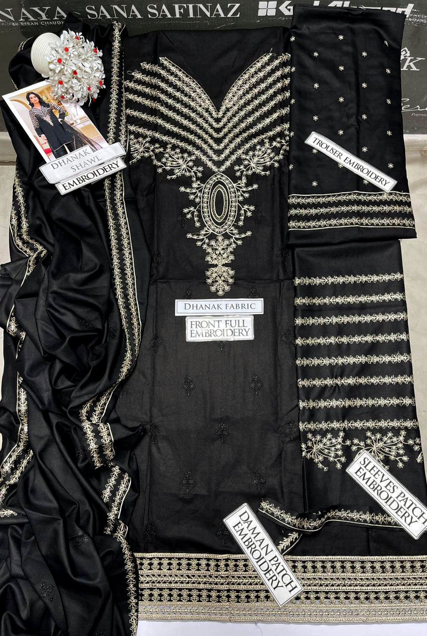 DFW-1192 Jazmin Embroidery 3PC Dhanak Suit
