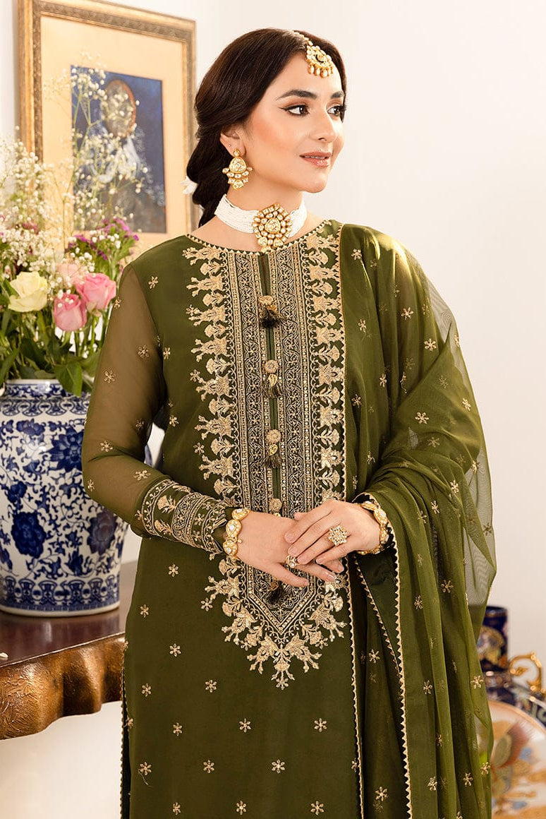 DFW-1153 Asim Jofa Heavy Embroidery 3PC Dhanak Suit