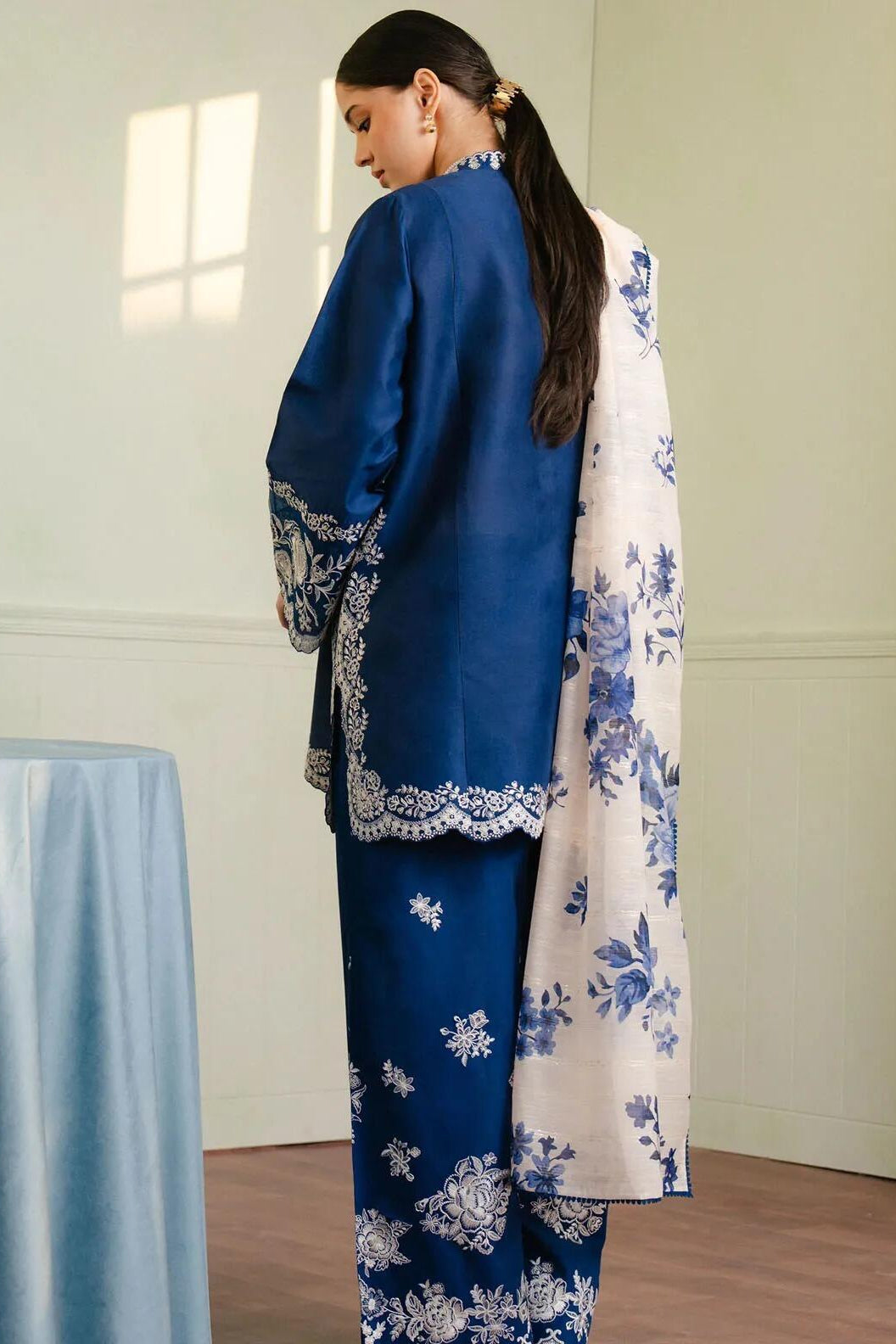 DFW-1229 Zara Shah Jahan Embroidery 3PC Dhanak Suit