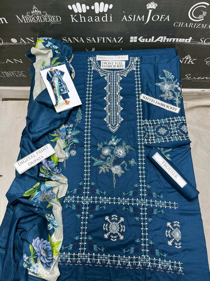 DFW-981 Zara Shah Jahan Heavy Embroidery 3PC Dhanak Suit