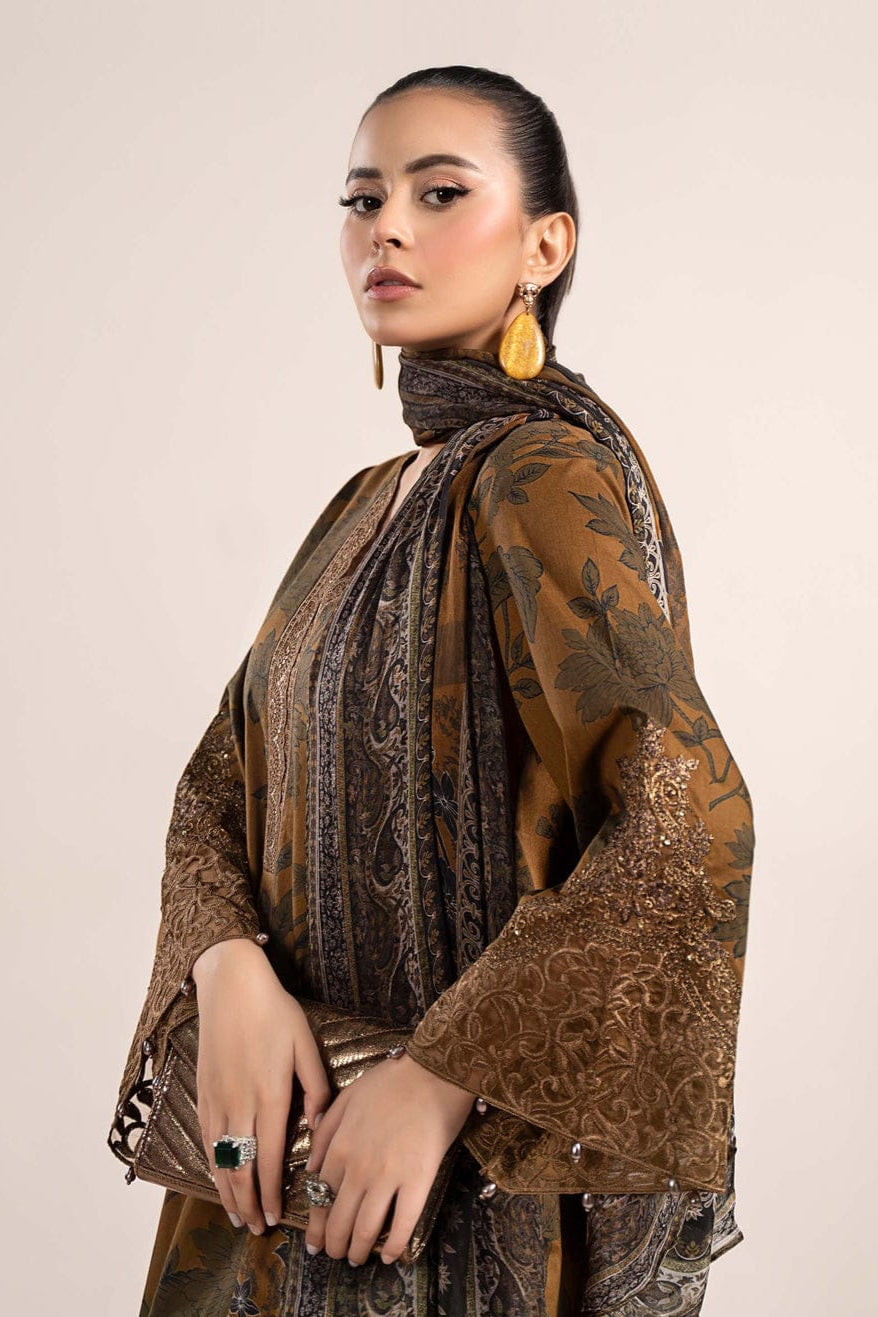 DFW-1055 Maria B Embroidery 3PC Dhanak Suit