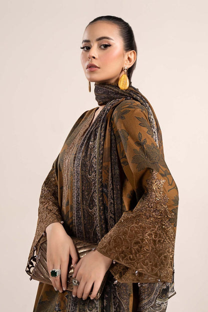 DFW-1055 Maria B Embroidery 3PC Dhanak Suit