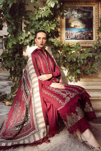 DFW-916 Maria B Heavy Embroidery 3PC Dhanak Suit