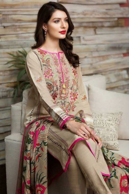 DFW-1013 Khaadi Embroidery 3PC Khaddar Suit