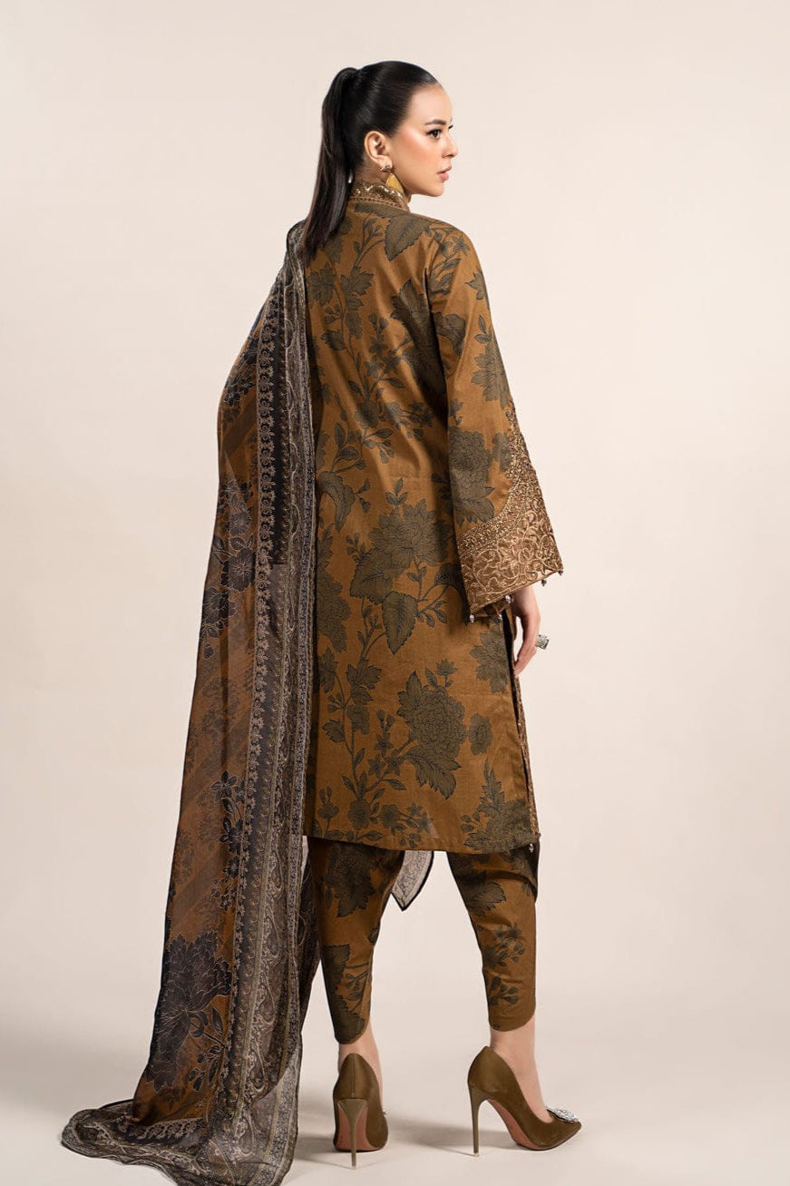 DFW-1055 Maria B Embroidery 3PC Dhanak Suit