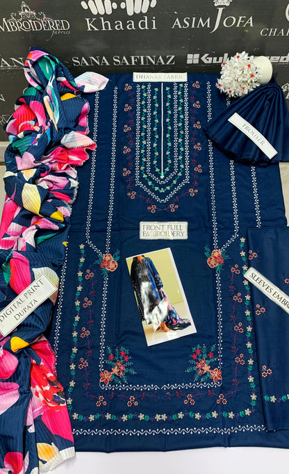 DFW-931 Zara Shah Jahan Heavy Embroidery 3PC Dhanak Suit