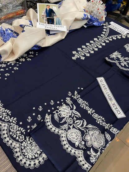 DFW-1229 Zara Shah Jahan Embroidery 3PC Dhanak Suit