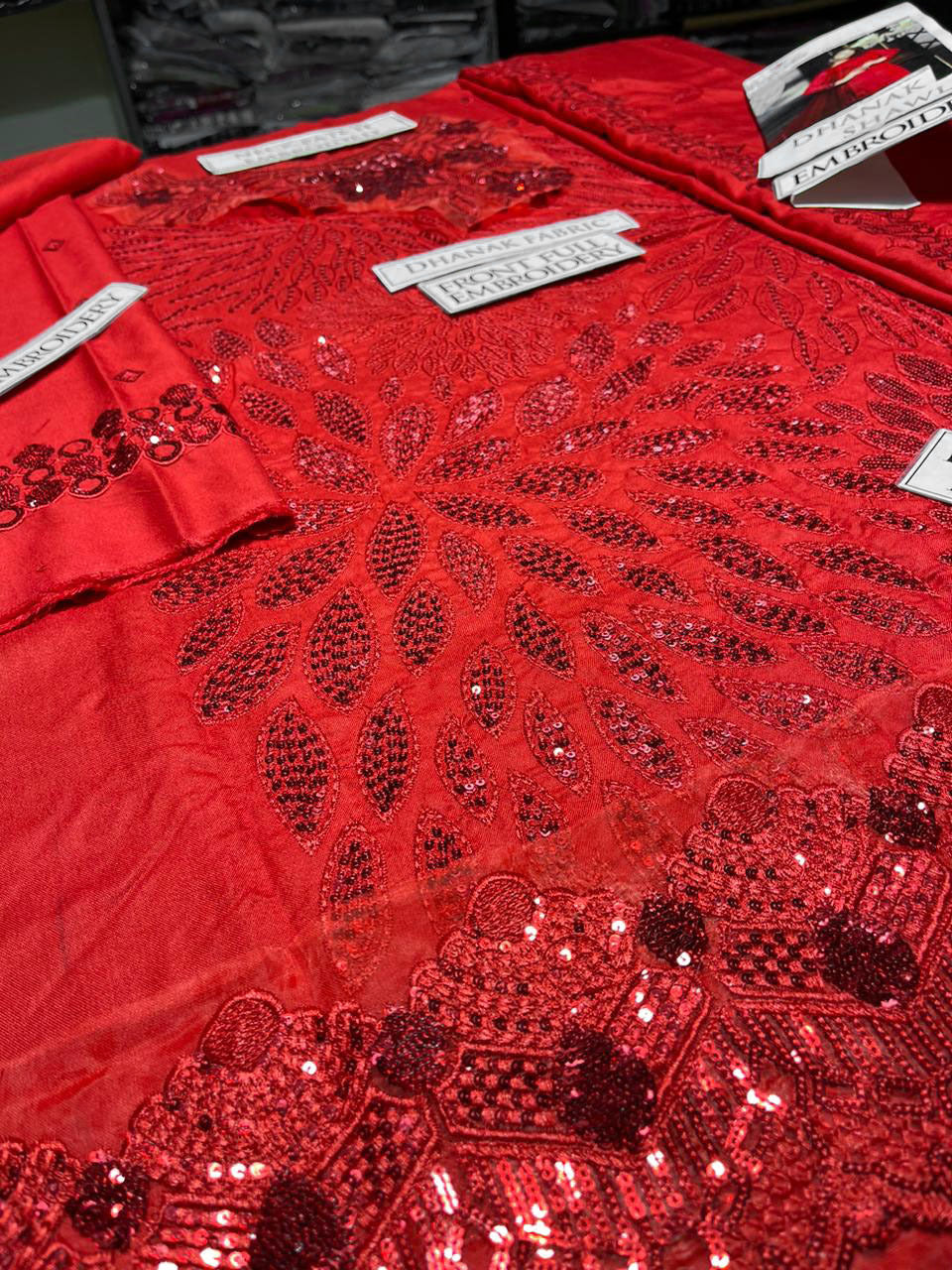 DFW-1204 Ramsha Heavy Embroidery 3PC Dhanak Suit