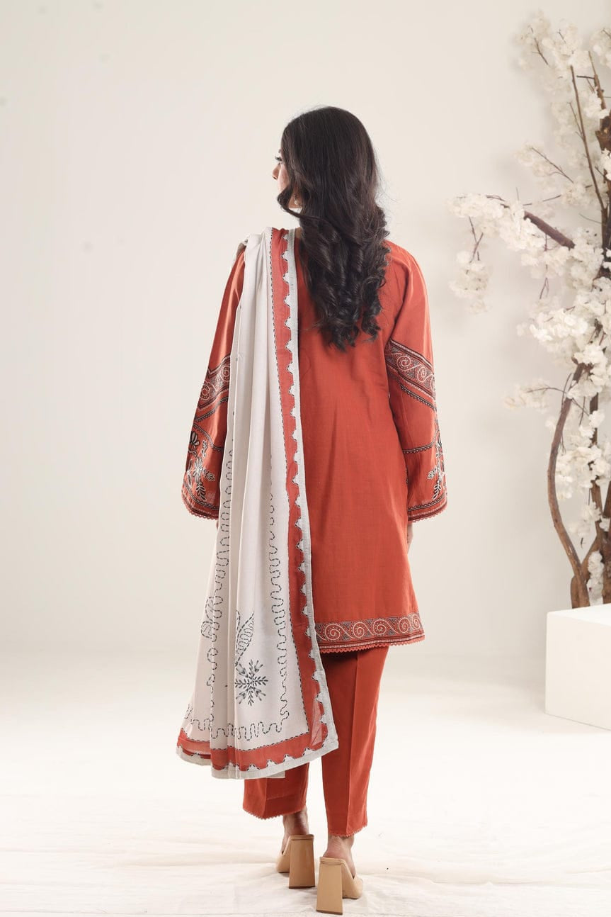 DFW-1164 CoCo Heavy Embroidery 3PC Dhanak Suit