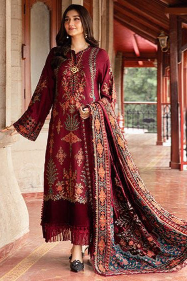 DFW-932 Maria B Heavy Embroidery 3PC Linen Suit