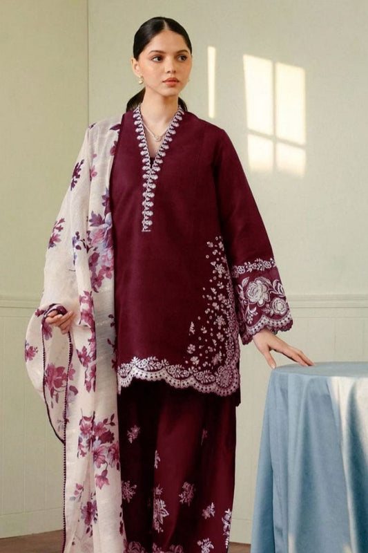 DFW-1230 Zara Shah Jahan Embroidery 3PC Dhanak Suit