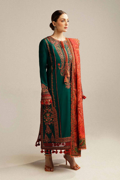 DFW-1100 Hussain Rehar Heavy Embroidery 3PC Dhanak Suit