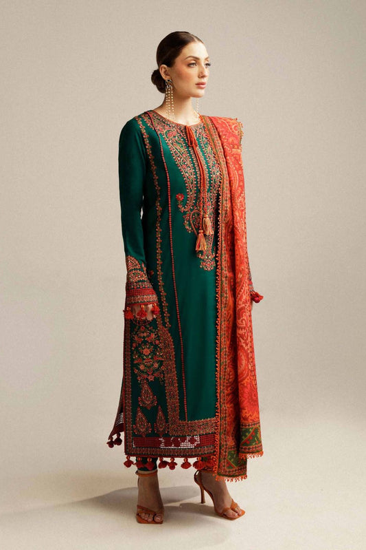 DFW-1100 Hussain Rehar Heavy Embroidery 3PC Dhanak Suit