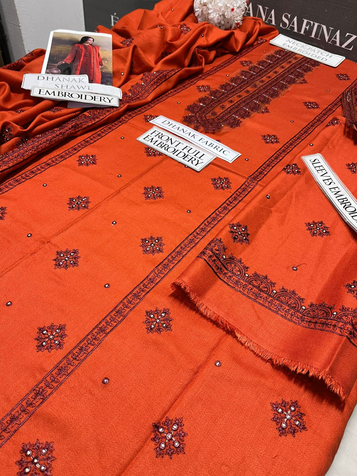 DFW-1138 Kayseria Embroidery 3PC Dhanak Suit